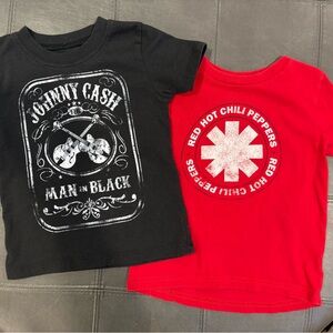 T-Shirt Duo- Johnny Cash (3T)and Red Hot Chili Peppers (4T)